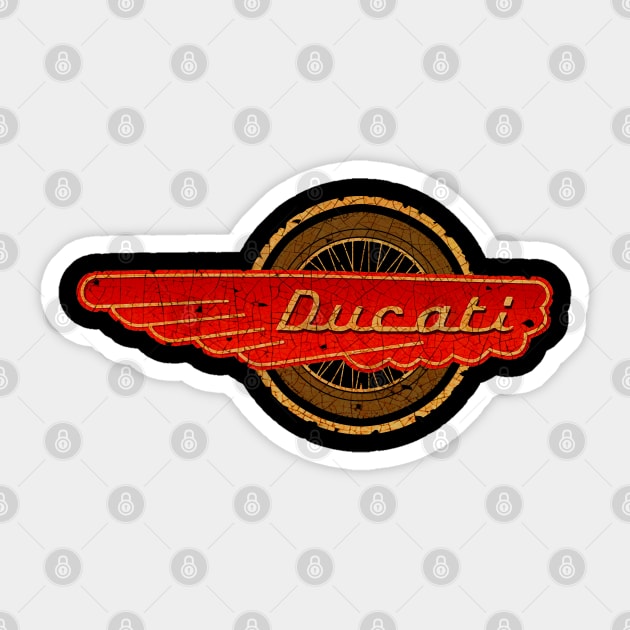 Ducati Vintage Motorcycles Italy Sticker by Midcenturydave